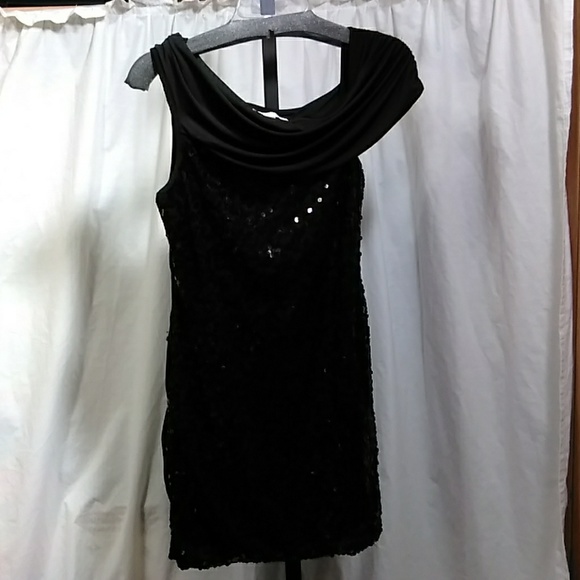 Moa Moa Black Sequin Prom Dress. Party Size M  nwot - Picture 1 of 4